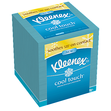 Kleenex Cool Touch 3-Ply Facial Tissue, 50 Tissues Per Box,1/BX