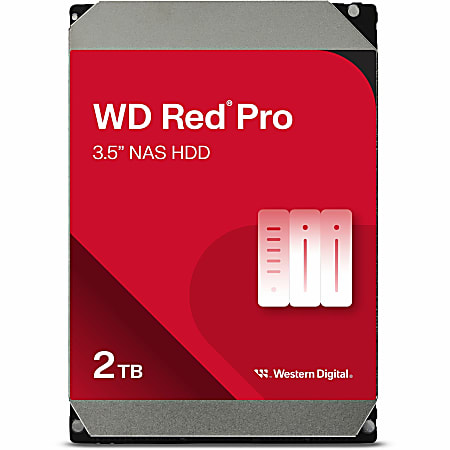 Western Digital Red Pro WD2002FFSX 2 TB Hard Drive - 3.5" Internal - SATA (SATA/600) - Conventional Magnetic Recording (CMR) Method - Storage System, Desktop PC Device Supported - 7200rpm - 5 Year Warranty