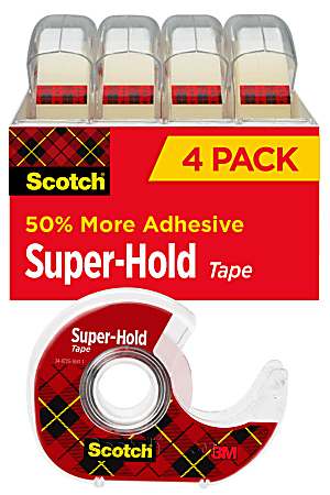 Scotch® Super-Hold Tape, With Handheld Dispenser, 3/4&quot; x