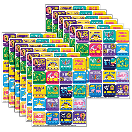 Eureka Theme Stickers, Crayola Colors Of Kindness, 120 Stickers Per Pack, Bundle Of 12 Packs