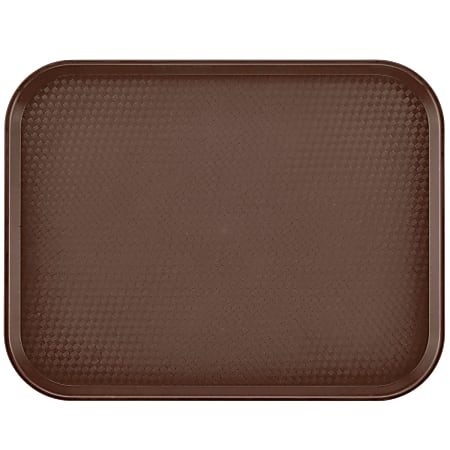 Cambro Fast Food Trays, 14" x 18", Brown, Pack Of 12 Trays