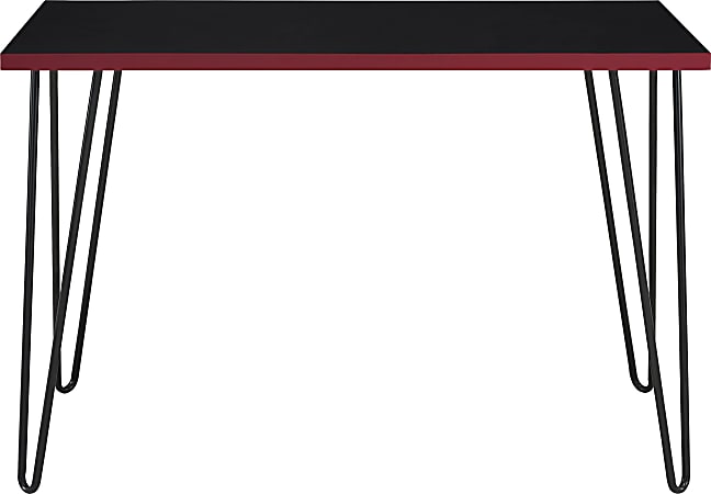 Ameriwood™ Home Owen Retro Desk, Black/Red
