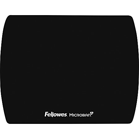 Fellowes Microban® Ultra Thin Mouse Pad - Black - 7" x 9" x 0.1" Dimension - Black