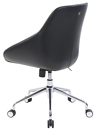 Elle Decor Taissy Bonded Leather Mid Back Task Chair Noir Office Depot
