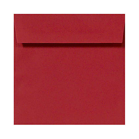 LUX Square Envelopes, 5 1/2" x 5 1/2", Peel & Press Closure, Ruby Red, Pack Of 1,000