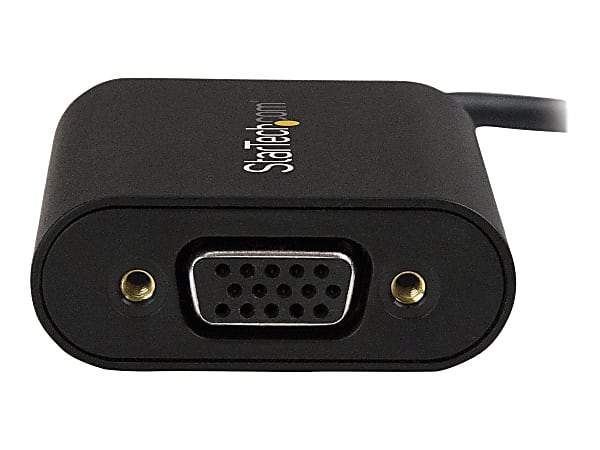 StarTech.com USB-C to VGA Adapter - 1920x1200 - USB C Adapter - USB Type C to VGA Monitor/Projector Adapter (CDP2VGASA) - CDP2VGASA