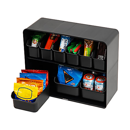 Mind Reader Snack Organizer Countertop Organizer 14 12 H x 7 14 W x 18 D Black
