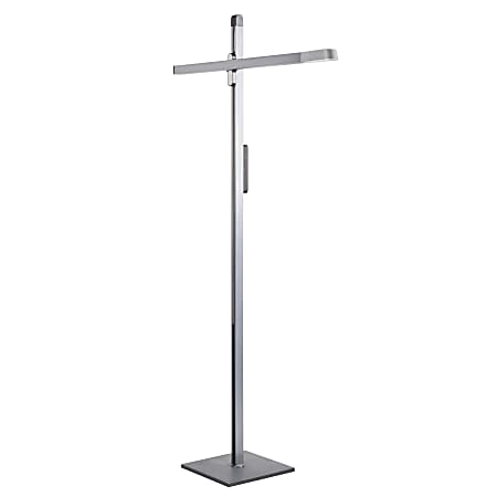 Lumisource Spire Contemporary LED Adjustable Floor Lamp, Charcoal