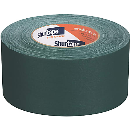 Shurtape P- 628 Professional Grade Coated Gaffer's Tape,  2.83 in x 54 yd., Green, Case Of 16 Rolls