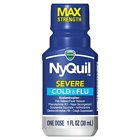 NyQuil Severe Multi-Symptom Liquid, 1 Oz