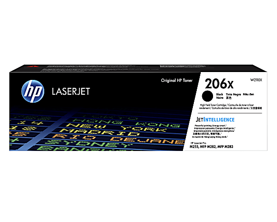 HP 206X Black High Yield Toner Cartridge, W2110X