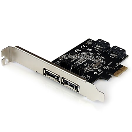 StarTech.com 2 Port PCI Express SATA 6 Gbps eSATA Controller Card - Dual Port PCIe SATA III Card - 2 Int/2 Ext