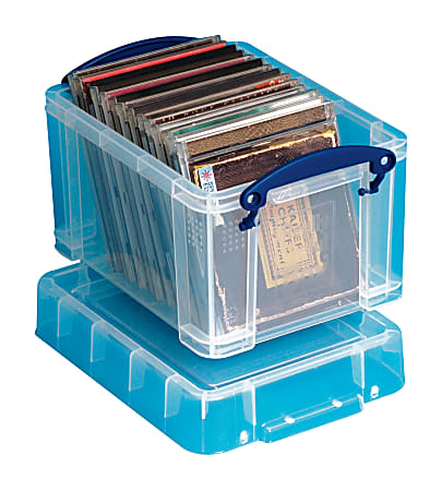 Really Useful Box 0.3 Litre Clear Plastic Storage Box – Stackable, Pack Of 6