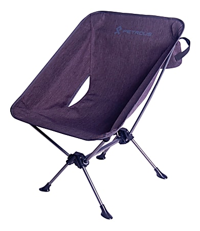 Creative Outdoor Alpha Chair With Retractable Headrest, Charcoal Gray