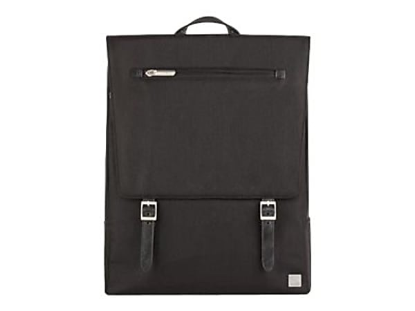 Moshi Helios Designer Laptop Backpack - Charcoal Black for Laptops up to 15" , Weather Resistant, Vegan Leather Trim, RFID Pocket
