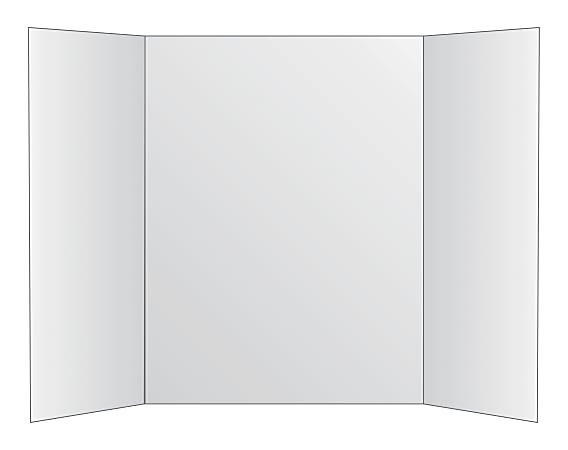 Tri-Fold Project Board, 36 x 48, White