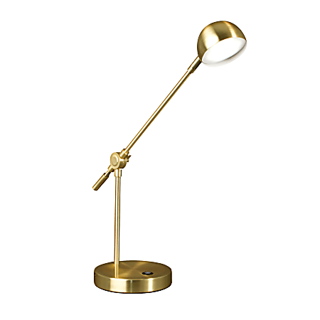 OttLite® Direct LED Desk Lamp, 18"H, Brass