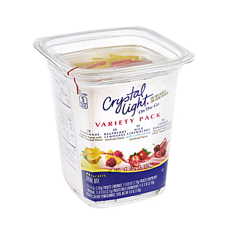 Crystal Light On-The-Go Variety Pack, Tub Of 44 Packets