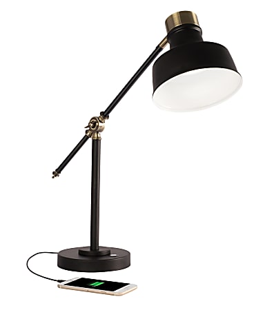 OttLite Balance LED Desk Lamp 18 H Black Office Depot