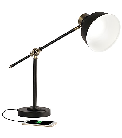 OttLite Floor Lamp Black - Office Depot