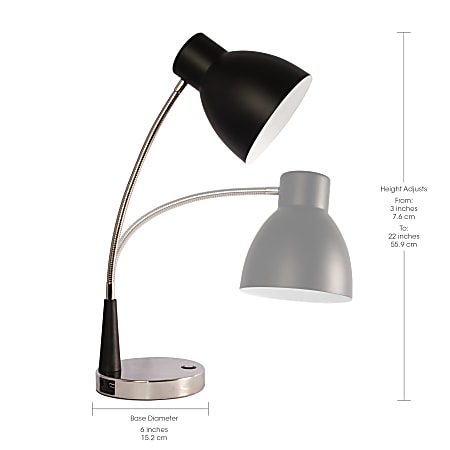 OttLite Floor Lamp Black - Office Depot