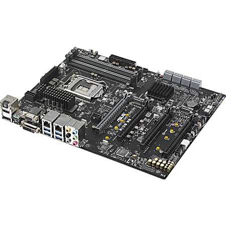 Asus P10S-M WS Workstation Motherboard - Intel Chipset - Socket H4 LGA-1151 - 64 GB DDR4 SDRAM Maximum RAM - UDIMM, DIMM - 4 x Memory Slots - Gigabit Ethernet - 2 x USB 3.0 Port - HDMI - DVI - 8 x SATA Interfaces