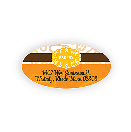 Custom Full-Color Printed Labels And Stickers, Oval, 3/4” x 1-1/2”, Box Of 125 Labels