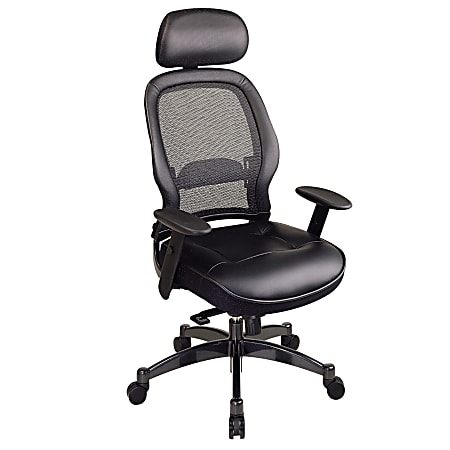 Office Star Matrex Bonded LeatherMesh High Back Chair Black - Office Depot