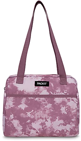 PackIt Freezable Hampton Lunch Bag Mulberry Tie Dye Office Depot