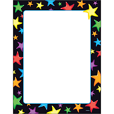 Trend Gel Stars Copy And Multi-Use Paper, Letter Size (8 1/2" x 11"), Ream Of 50 Sheets, Assorted
