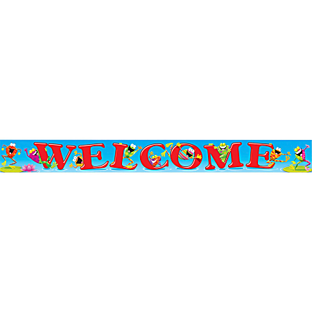 Trend Frog-tastic! Theme Welcome Banner - 10 ft Width - Assorted