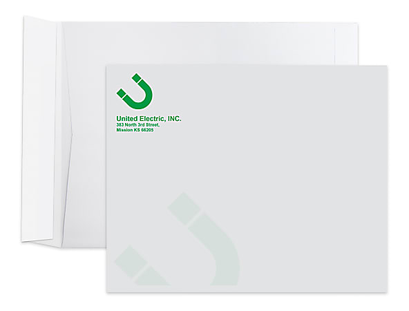 Custom 1-Color Catalog Mailing Envelopes, Open End, Peel And Seal, 6" x 9", White Wove, Box Of 500 Envelopes