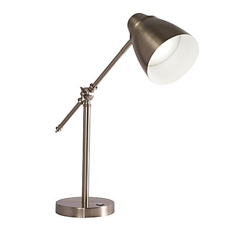 OttLite® Harmonize LED Desk Lamp, Adjustable Height, 19”H, Silver