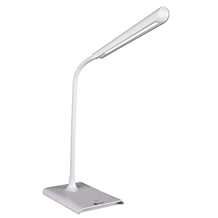 OttLite Power Up LED Desk Lamp With Wireless Charging 20 H White