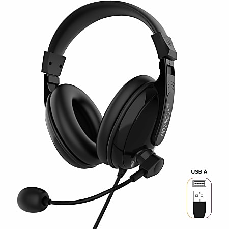 Morpheus 360 Deluxe Multimedia Stereo USB Headset - Adjustable Microphone - Lightweight Comfortable Design - HS3500SU