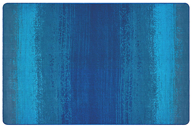 Carpets for Kids® Pixel Perfect Collection™ Water Stripes Activity Rug, 4' x 6', Blue