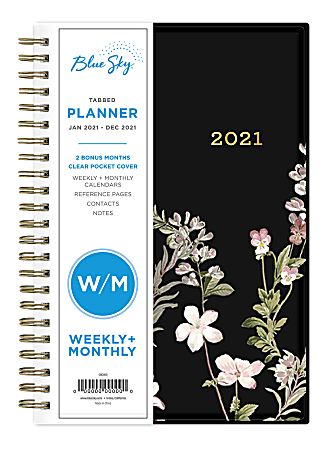 Blue Sky™ Create-Your-Own Weekly/Monthly Planner, 5" x 8", Navaeh, January to December 2021, 124808