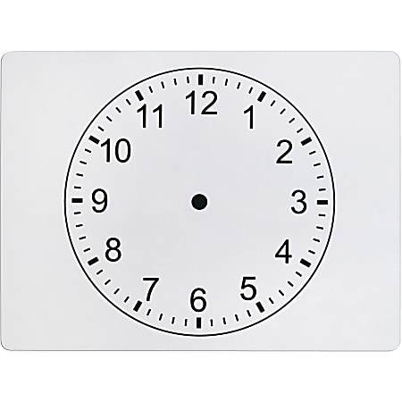 Pacon Clockface 2-Sided Whiteboards, 9" x 12", White, Pack Of 25