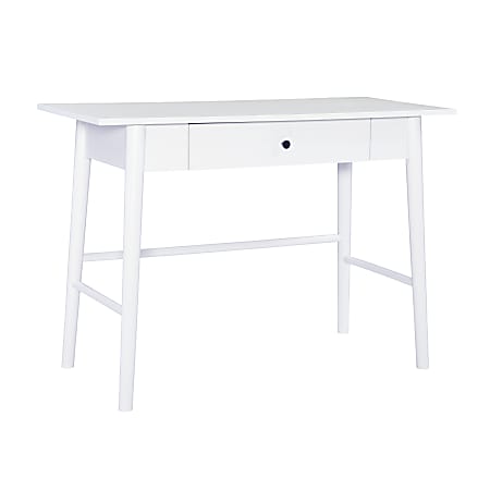 Linon Liberty 42&quot;W Computer Desk With Drawer, White