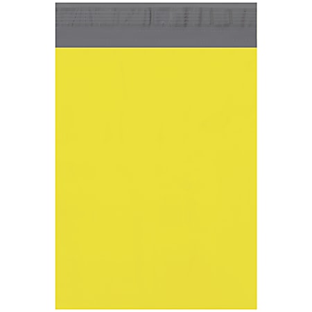 Partners Brand 10" x 13" Poly Mailers, Yellow, Case Of 100 Mailers
