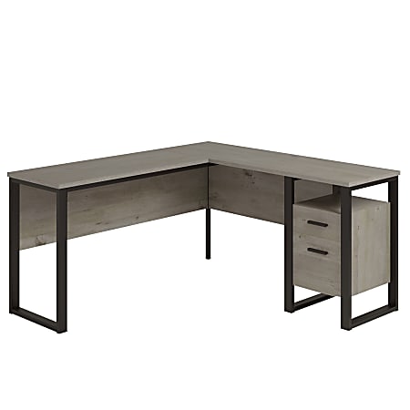 Sauder Rock Glen 60 W L Shaped Corner Desk Mystic Oak Office Depot