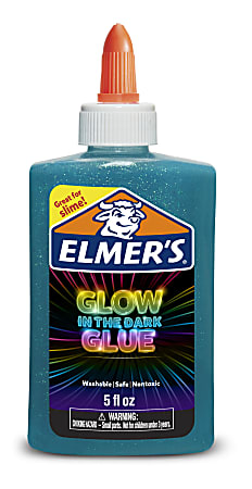 Elmers Glow In The Dark Liquid Glue Blue 5 Oz Office Depot