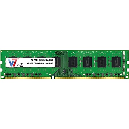 V7 8GB DDR3 1600MHz PC3-12800 DIMM Desktop Memory