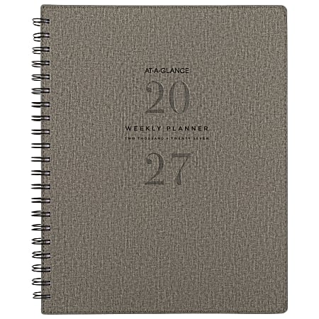 AT-A-GLANCE® Signature Collection 2027 Weekly Monthly Planner, Gray, Large, 8 1/2" x 11"
