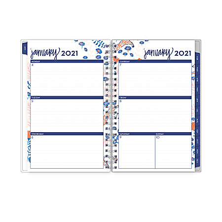 Blue Sky Dabney Lee Weekly/Monthly Planner Enchanted Forest 122349 8-1/2 x 11 January to December 2021