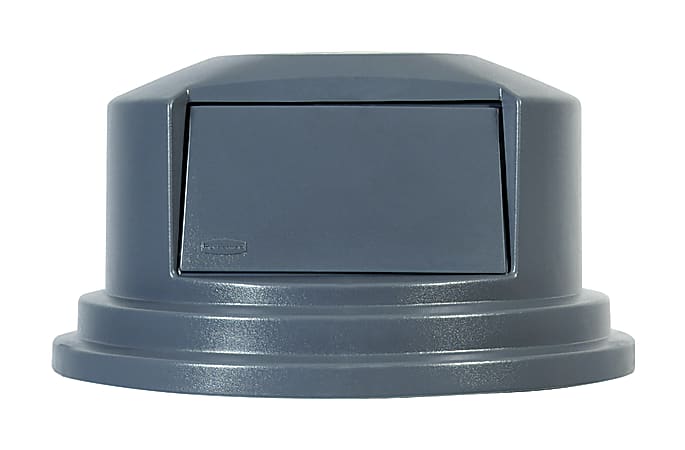 Rubbermaid® Brute Round Plastic Dome Top Lid For 55 Gallon Waste Containers, 14 1/2" x  27 1/4", Gray