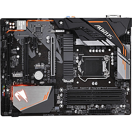 Aorus B360 AORUS GAMING 3 WIFI Desktop Motherboard - Intel B360 Chipset - Socket H4 LGA-1151 - Intel Optane Memory Ready - ATX - 64 GB DDR4 SDRAM Maximum RAM - DIMM, UDIMM - 4 x Memory Slots - Gigabit Ethernet - HDMI - 6 x SATA Interfaces