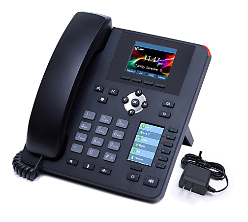 XBLUE IP7g Universal VoIP Telephone With Power Supply, Black, IP7GPS