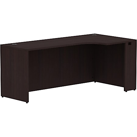 Lorell 72 W Right Corner Credenza Computer Desk Espresso Office