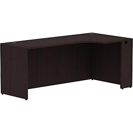 Lorell® 72"W Right-Corner Credenza Computer Desk, Espresso